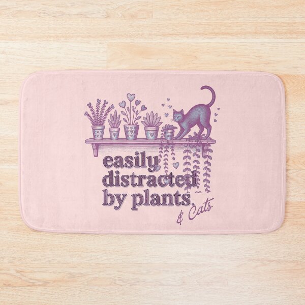 Item preview, Distracted by plants and cats designed and sold by PugD.