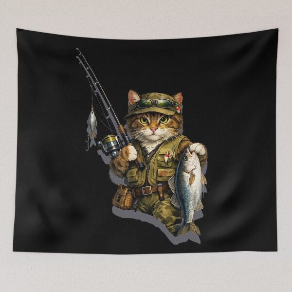Item preview, A cat who loves fishing | A funny fishing cat for fishing enthusiasts designed and sold by Ach&Koor.