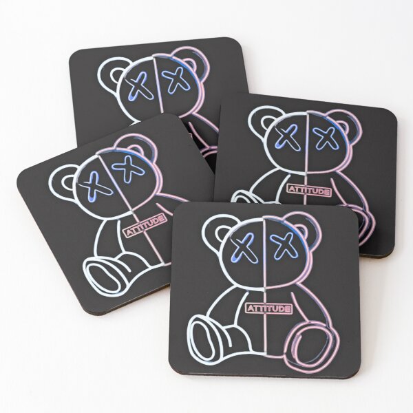 Item preview, Neon Split Attitude Bear - Cyberpunk Streetwear Art designed and sold by alalame.
