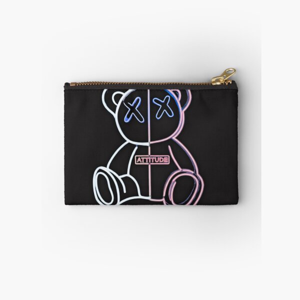 Item preview, Neon Split Attitude Bear - Cyberpunk Streetwear Art designed and sold by alalame.
