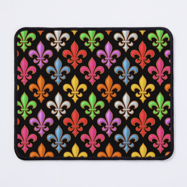 Item preview, Colorful 3d Fleur-de-lis Pattern Design - Black designed and sold by PatternTitan.