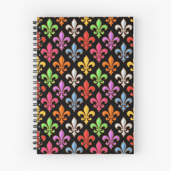 Item preview,  Colorful 3d Fleur-de-lis Pattern Design - Black  designed and sold by PatternTitan.