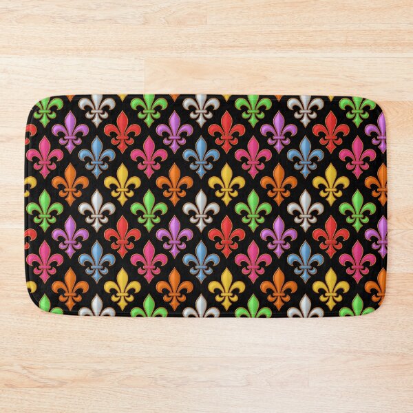 Item preview,  Colorful 3d Fleur-de-lis Pattern Design - Black  designed and sold by PatternTitan.