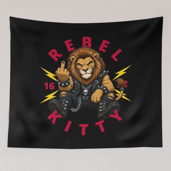 Item preview, Rebel Lion Middle Finger designed and sold by pUNKnown.