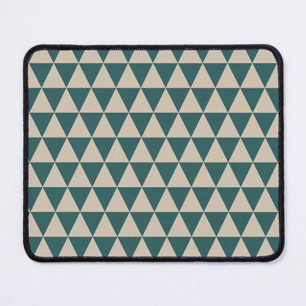 Item preview, Teal And Beige Triangle Grid Pattern designed and sold by pattern-archive.