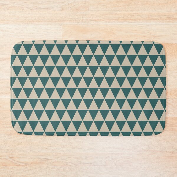 Item preview, Teal And Beige Triangle Grid Pattern designed and sold by pattern-archive.
