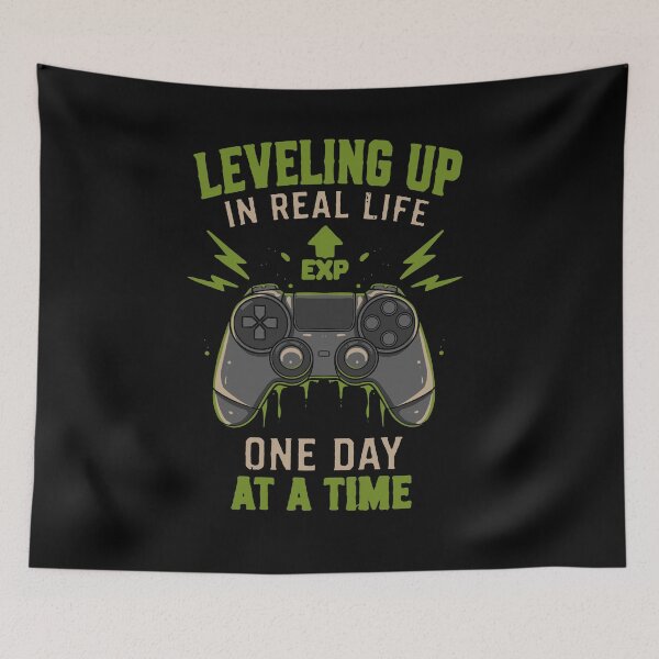 Item preview, Leveling Up In Real Life Gamer Controller Funny Gaming Vintage T-Shirt Design designed and sold by phsycartwork.