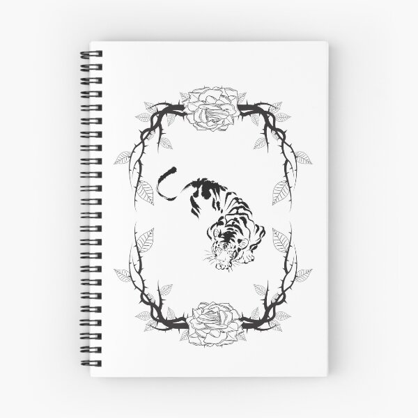 Item preview, Elegant Tiger Floral Frame Illustration designed and sold by Wild Ink Works.