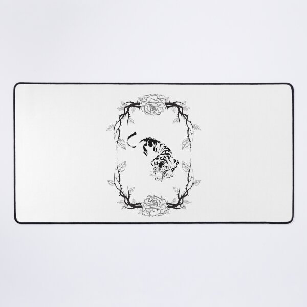 Item preview, Elegant Tiger Floral Frame Illustration designed and sold by Wild Ink Works.