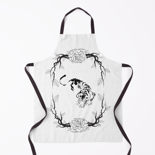Item preview, Elegant Tiger Floral Frame Illustration designed and sold by Wild Ink Works.