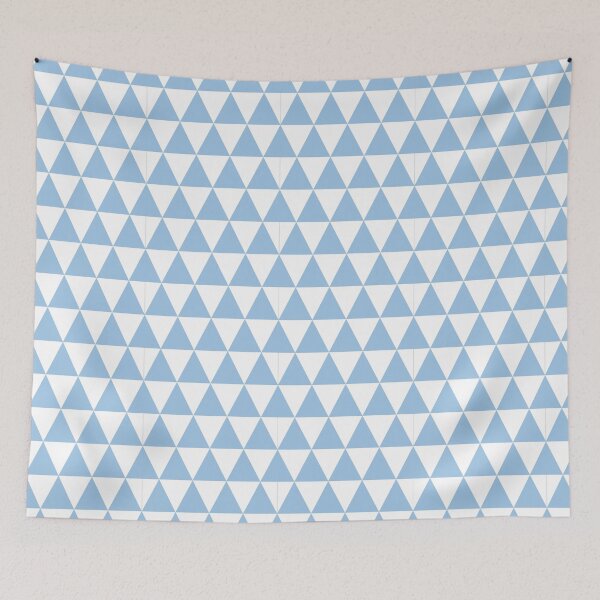 Item preview, White And Baby Blue Triangle Grid Pattern designed and sold by pattern-archive.