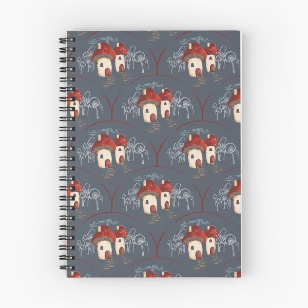 Item preview, Toadstool Cottage Whimsy Denim Blue designed and sold by Dally-Dabble.