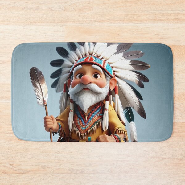 Item preview, Old man playing an Indian designed and sold by Colin Bentham.