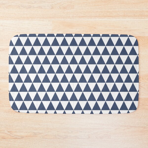 Item preview, White And Blue Triangle Grid Pattern designed and sold by pattern-archive.
