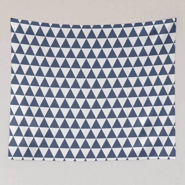 Item preview, White And Blue Triangle Grid Pattern designed and sold by pattern-archive.