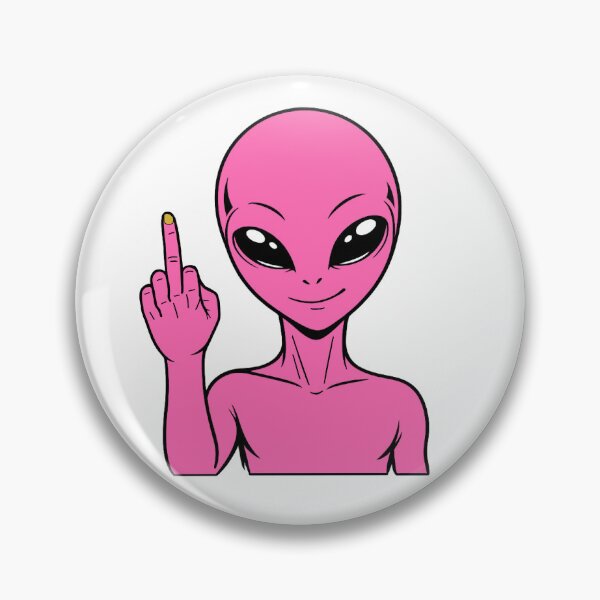 Item preview, ZORGO Alien Middle Finger – Funny Space Alien Attitude Sticker designed and sold by The-Visitors.