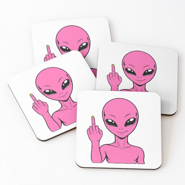 Item preview, ZORGO Alien Middle Finger – Funny Space Alien Attitude Sticker designed and sold by The-Visitors.