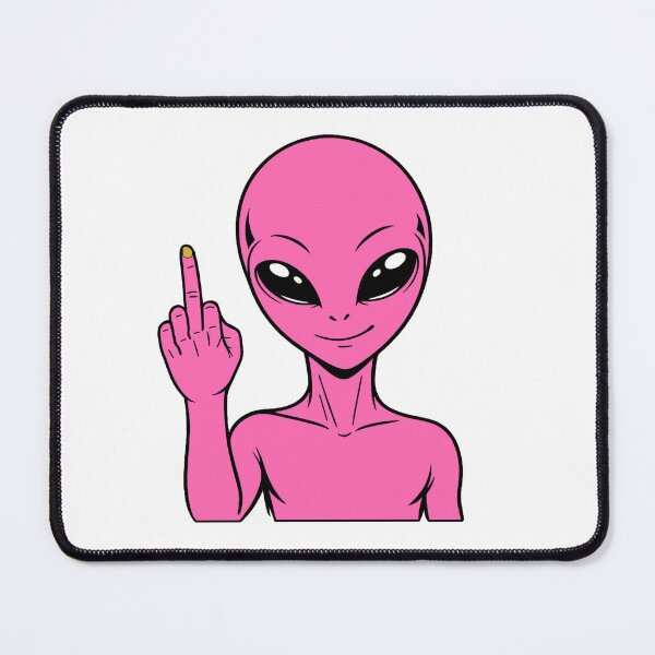 Item preview, ZORGO Alien Middle Finger – Funny Space Alien Attitude Sticker designed and sold by The-Visitors.