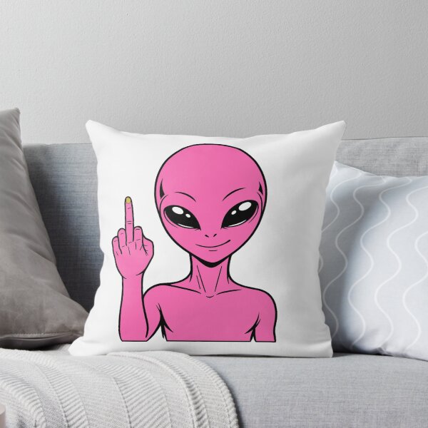 Aperçu de l'œuvre ZORGO Alien Doigt d'honneur – Autocollant humoristique sur l'attitude d'un extraterrestre de l'espace créée et vendue par The-Visitors.