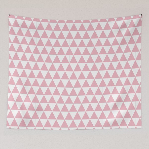 Item preview, White And Blush Triangle Grid Pattern designed and sold by pattern-archive.