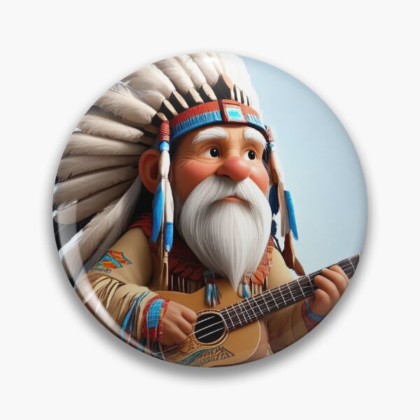 Item preview, Old man playing an Indian designed and sold by Colin Bentham.