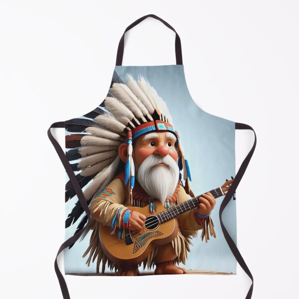 Item preview, Old man playing an Indian designed and sold by Colin Bentham.
