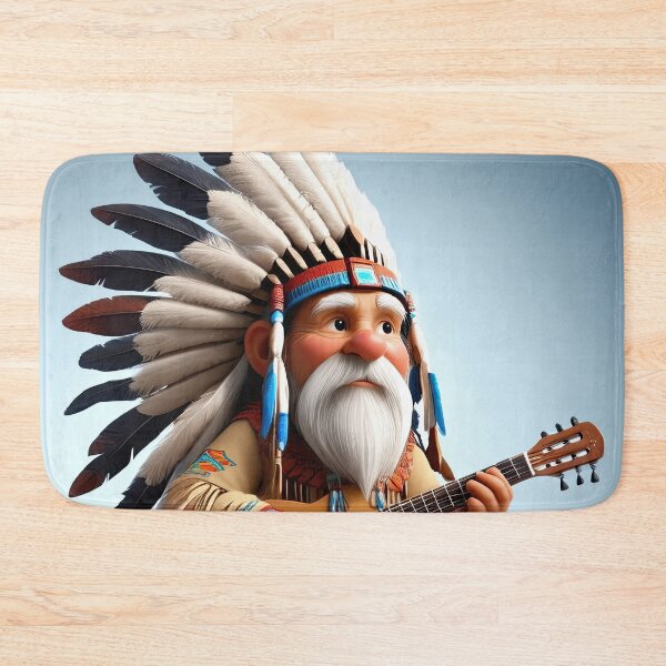 Item preview, Old man playing an Indian designed and sold by Colin Bentham.
