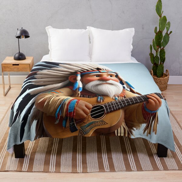 Item preview, Old man playing an Indian designed and sold by Colin Bentham.