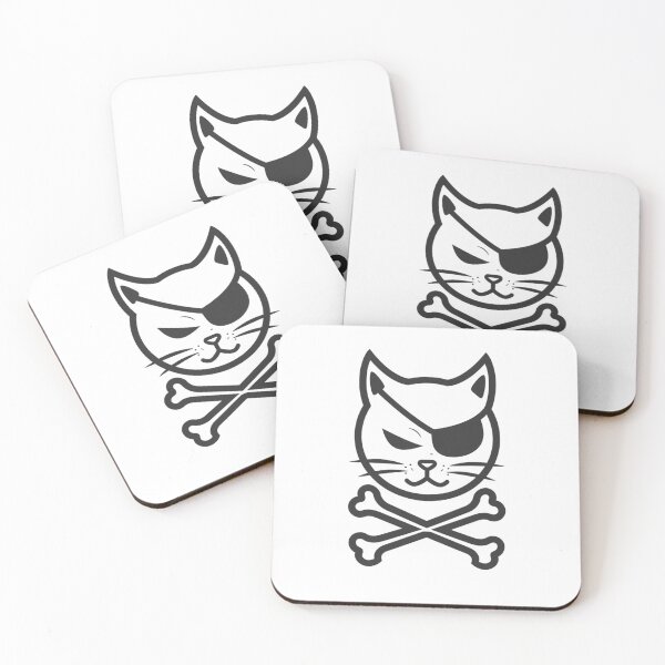 Item preview, Pirate Cat Skull Logo Minimalist Jolly Roger Sticker designed and sold by VectorForge.