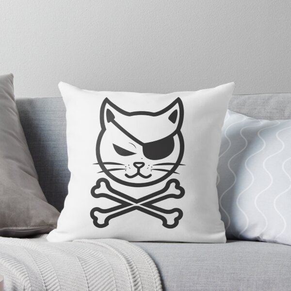 Item preview, Pirate Cat Skull Logo Minimalist Jolly Roger Sticker designed and sold by VectorForge.