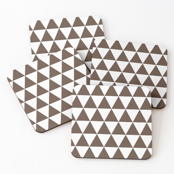 Item preview, White And Brown Triangle Grid Pattern designed and sold by pattern-archive.