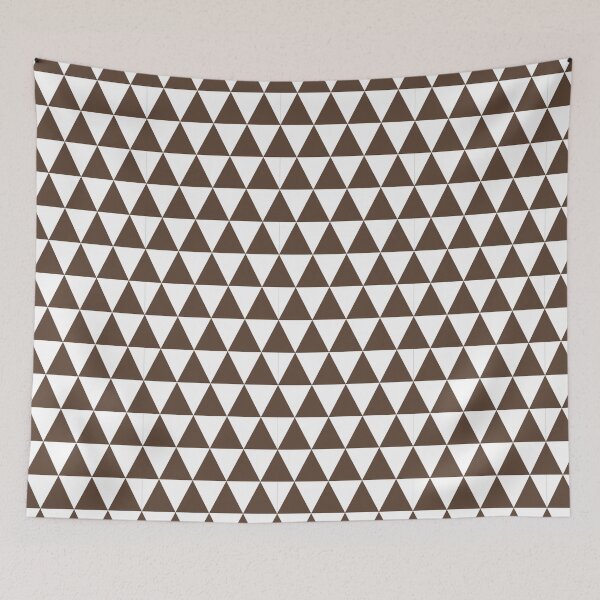 Item preview, White And Brown Triangle Grid Pattern designed and sold by pattern-archive.