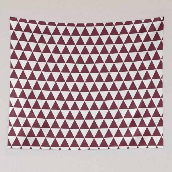 Item preview, White And Burgundy Triangle Grid Pattern designed and sold by pattern-archive.