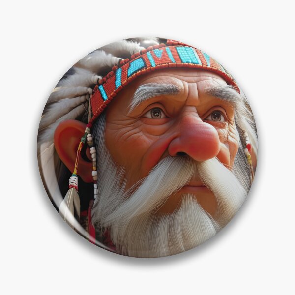 Item preview, Old man playing an Indian designed and sold by Colin Bentham.