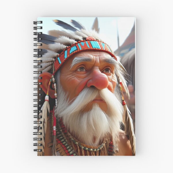 Item preview, Old man playing an Indian designed and sold by Colin Bentham.