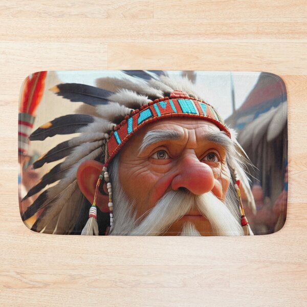 Item preview, Old man playing an Indian designed and sold by Colin Bentham.