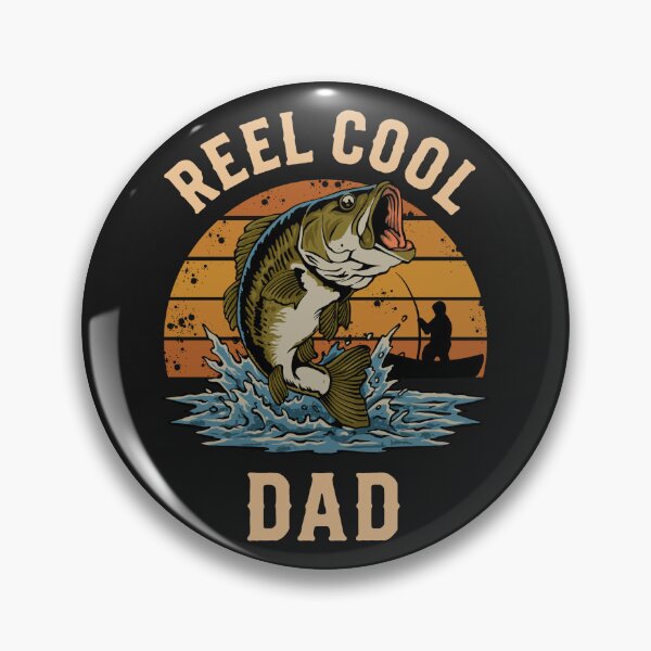 Item preview, Reel Cool Dad Bass Fishing Father's Day Vintage Retro Fisherman T-Shirt Design designed and sold by phsycartwork.