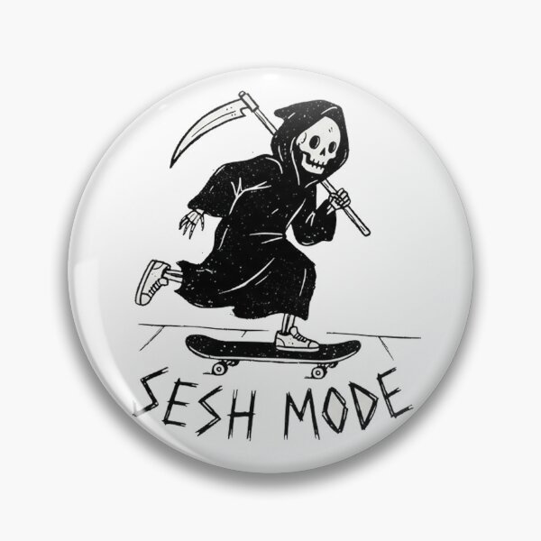 Item preview, Sesh Mode Skull Skateboard Punk Metal Style Graphic Tee designed and sold by Yellowriversss.