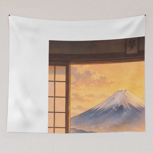 Item preview, Coffee Cat in Mt. Fuji designed and sold by PurrfectHome.