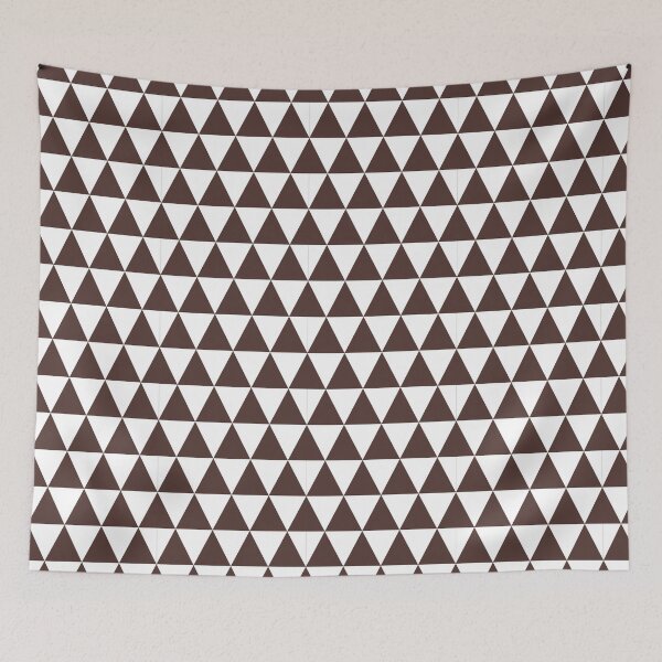 Item preview, White And Chocolate Triangle Grid Pattern designed and sold by pattern-archive.