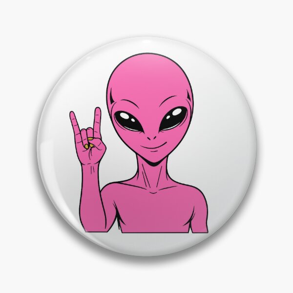 Item preview, ZORGO Alien Rock On Sign – Funny Space Alien Heavy Metal Gesture Sticker designed and sold by The-Visitors.