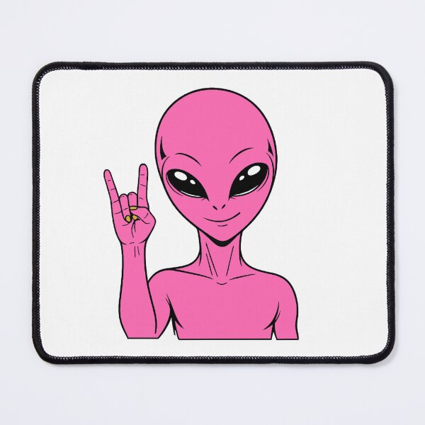 Item preview, ZORGO Alien Rock On Sign – Funny Space Alien Heavy Metal Gesture Sticker designed and sold by The-Visitors.