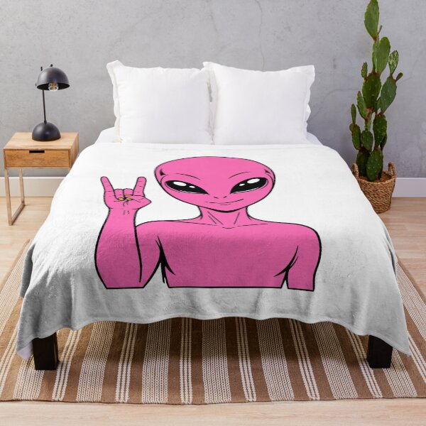 Item preview, ZORGO Alien Rock On Sign – Funny Space Alien Heavy Metal Gesture Sticker designed and sold by The-Visitors.