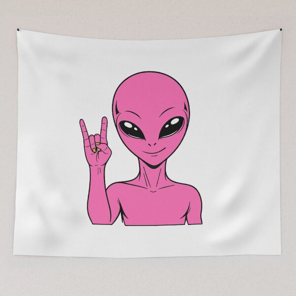 Item preview, ZORGO Alien Rock On Sign – Funny Space Alien Heavy Metal Gesture Sticker designed and sold by The-Visitors.
