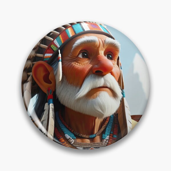 Item preview, Old man playing an Indian designed and sold by Colin Bentham.