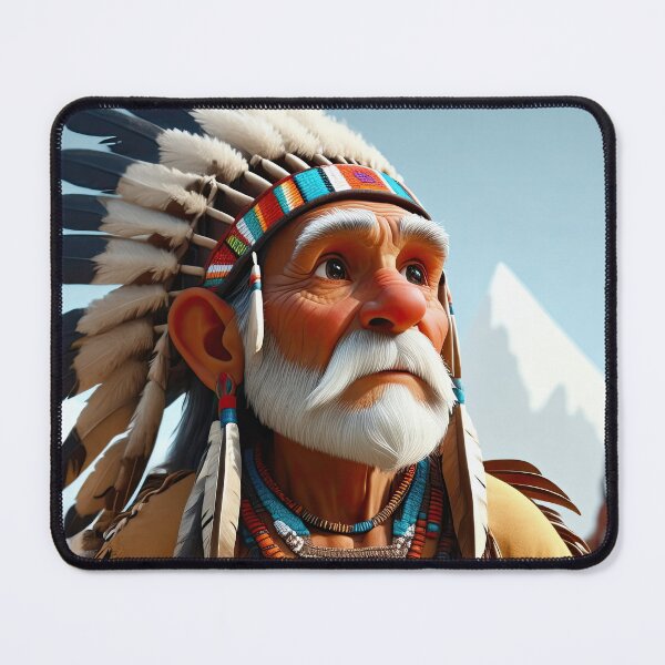 Item preview, Old man playing an Indian designed and sold by Colin Bentham.