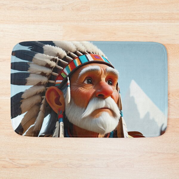 Item preview, Old man playing an Indian designed and sold by Colin Bentham.