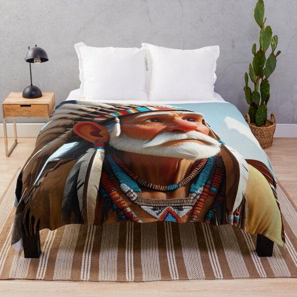 Item preview, Old man playing an Indian designed and sold by Colin Bentham.
