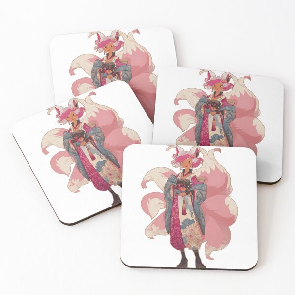 Item preview, Pink anime kitsune designed and sold by Tana&tanuc.