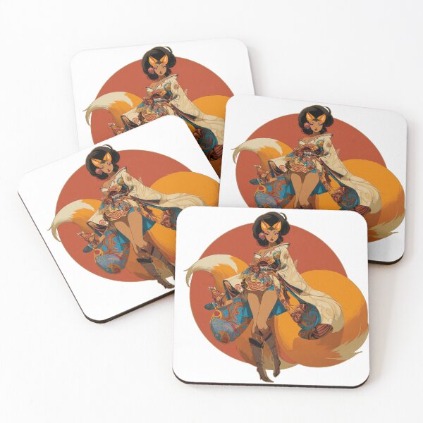 Item preview, A Japanese kitsune is drawn in anime style. designed and sold by Tana&tanuc.